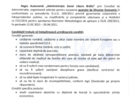 Anunț recrutare și selecție pozție Director Economic al Regiei Autonome „Administrația Zonei Libere Brăila”